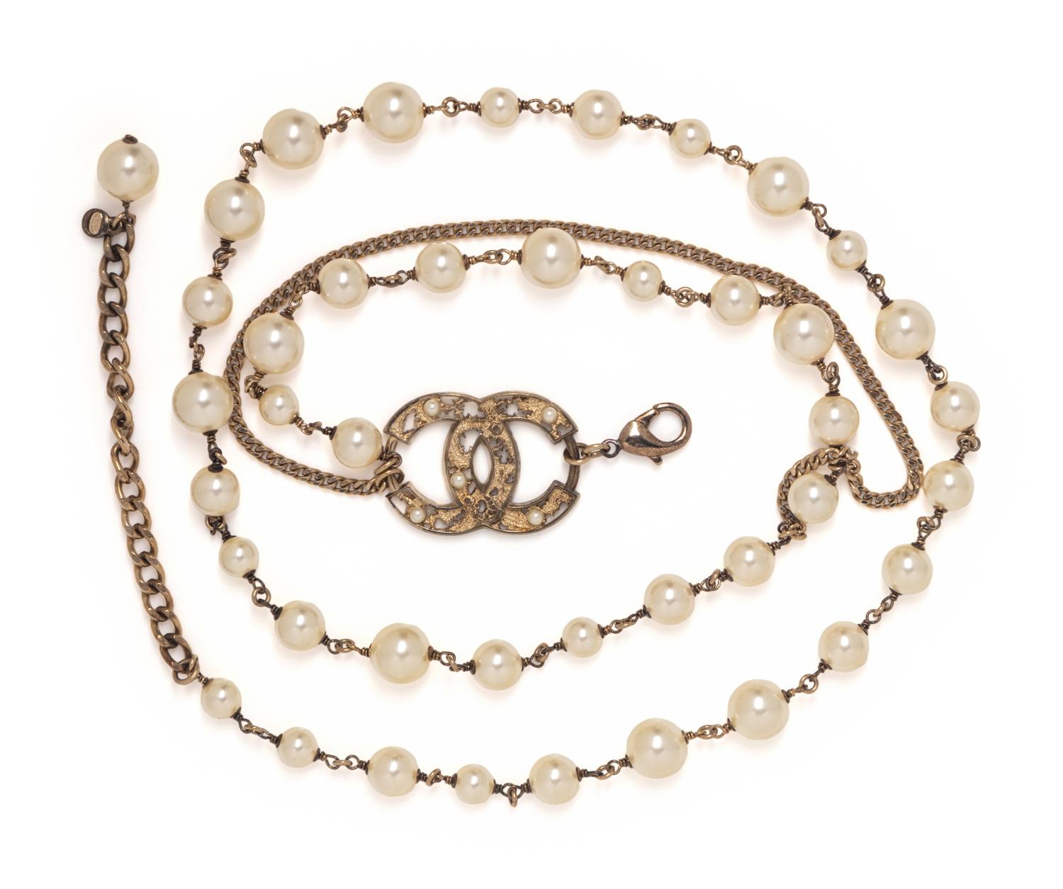 Chanel Faux Pearl Chain Belt