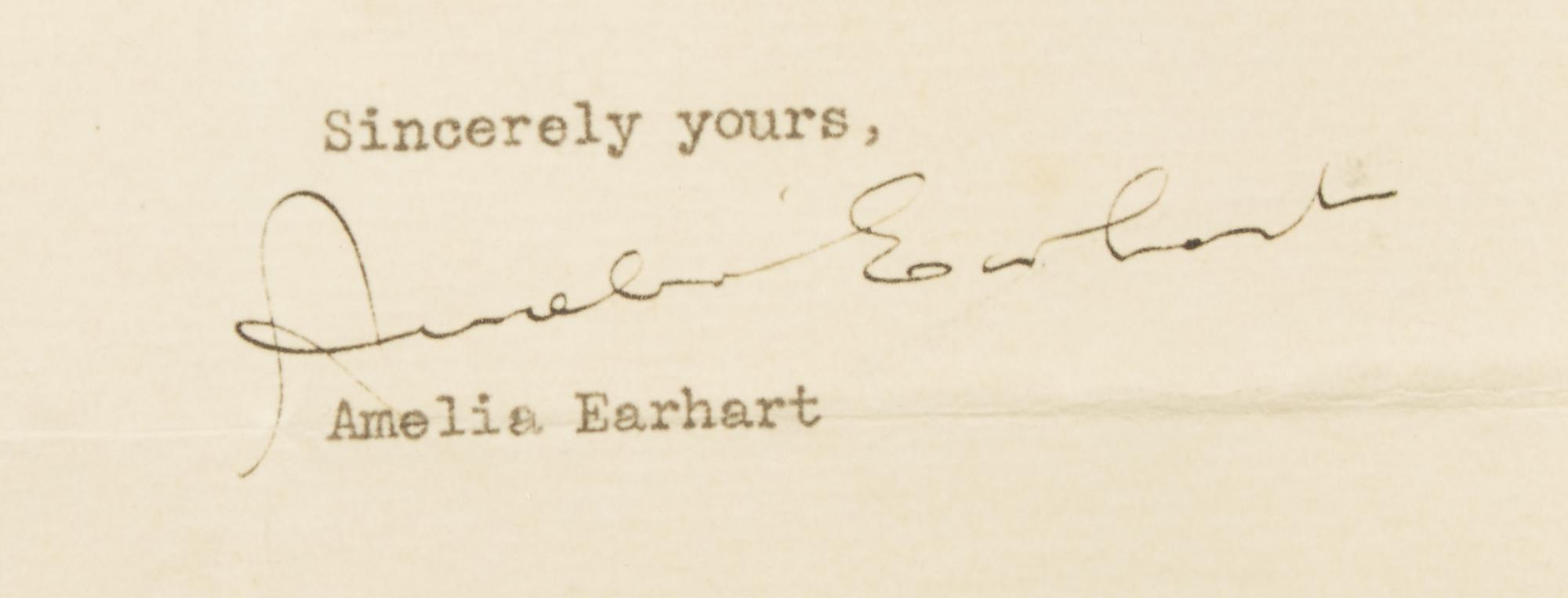[Aviation] Earhart, Amelia and Eddie Rickenbacker. Pair of Signed Items
