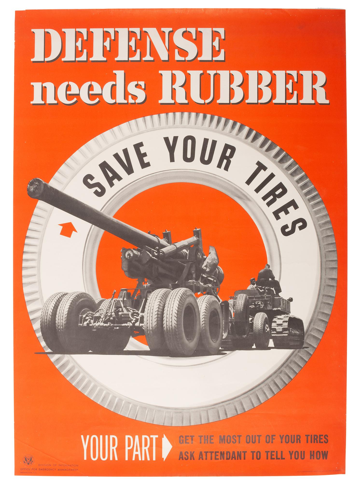 [WORLD WAR II]. A group of 4 posters encouraging home front efforts including production, aid, and conservation, comprising: