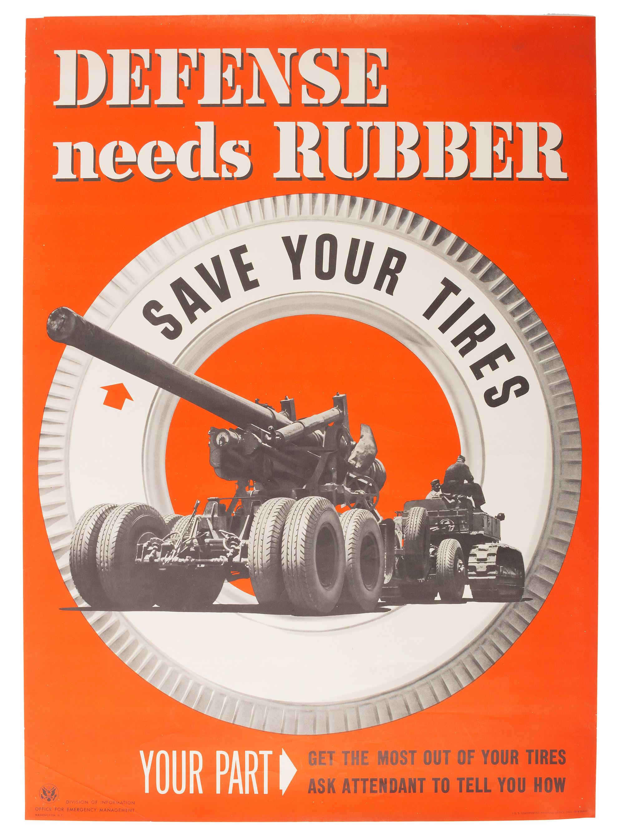 [WORLD WAR II]. A group of 4 posters encouraging home front efforts including production, aid, and conservation, comprising: