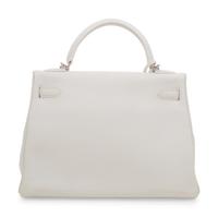 Hermès White Leather 32cm Kelly Bag, 2004