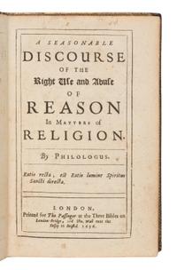 [Religion] Troughton, William. A Seasonable Discourse of the Right Use and Abuse of Reason in Matters of Religion