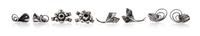 A Collection of Sterling Silver Earclips, 17.60 dwts.