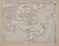 MÜNSTER, Sebastian (1489-1552). Tabula novarum insularum, quas diversis respectibus Occidentales & Indianas vocant . [Basel, ca 1559].