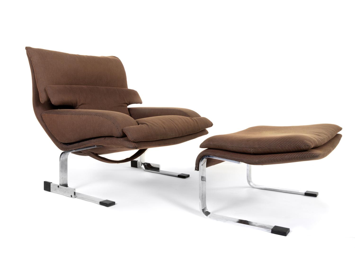 Onda Lounge Chair and Ottoman Saporiti, Italy