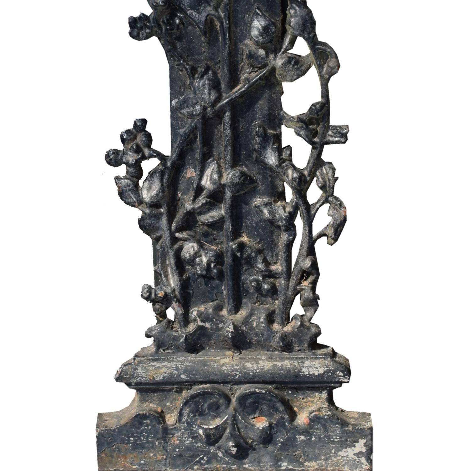 A Cast Iron Crucifix 27.5" W x 5" D x 55" H — France, Circa 1900