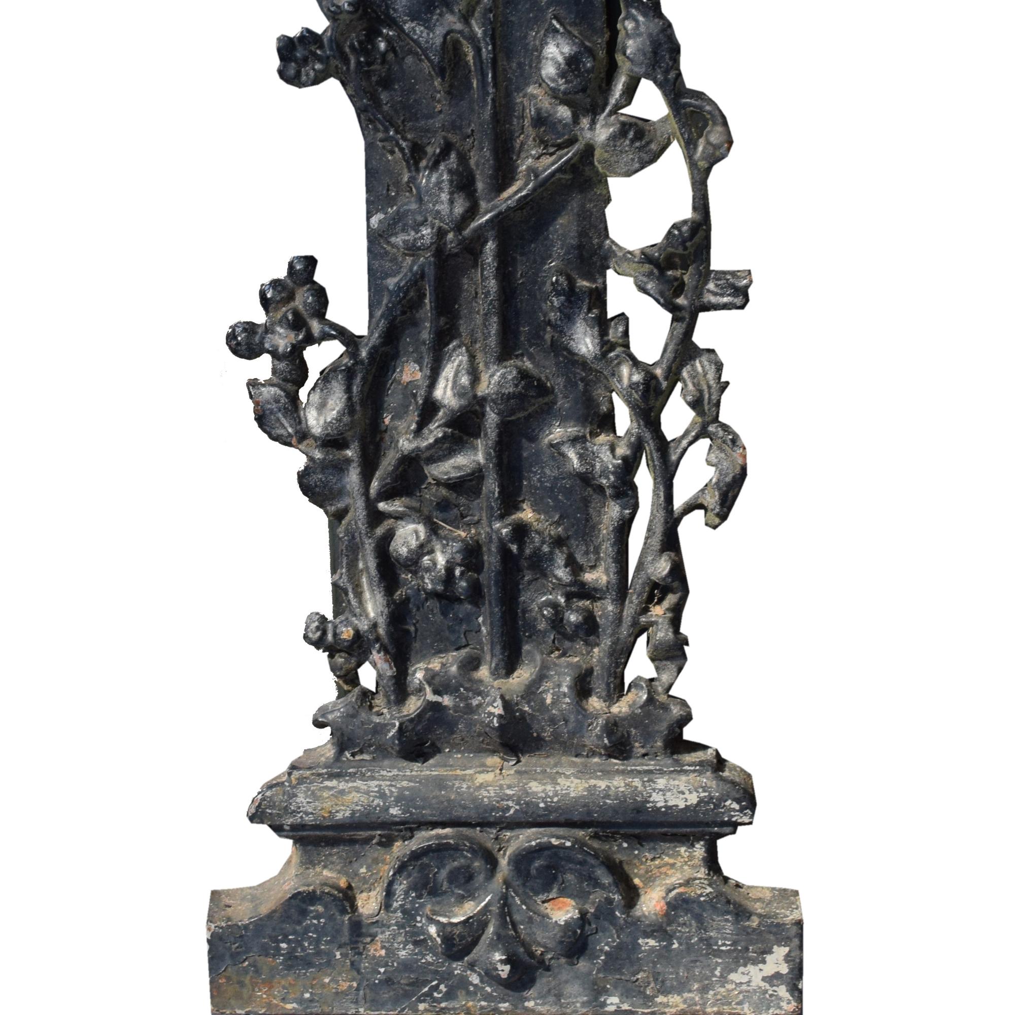 A Cast Iron Crucifix 27.5" W x 5" D x 55" H — France, Circa 1900