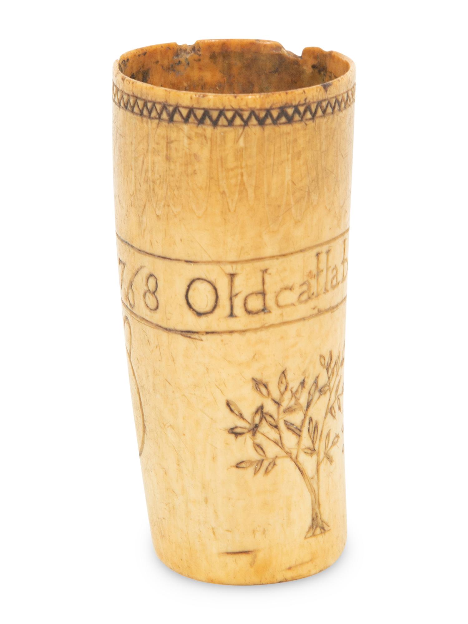 An English Carved Horn Cup
