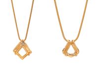 COLLECTION OF YELLOW GOLD AND DIAMOND PENDANT/NECKLACES