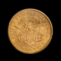 A United States 1865-S Liberty Head $20 Gold Coin