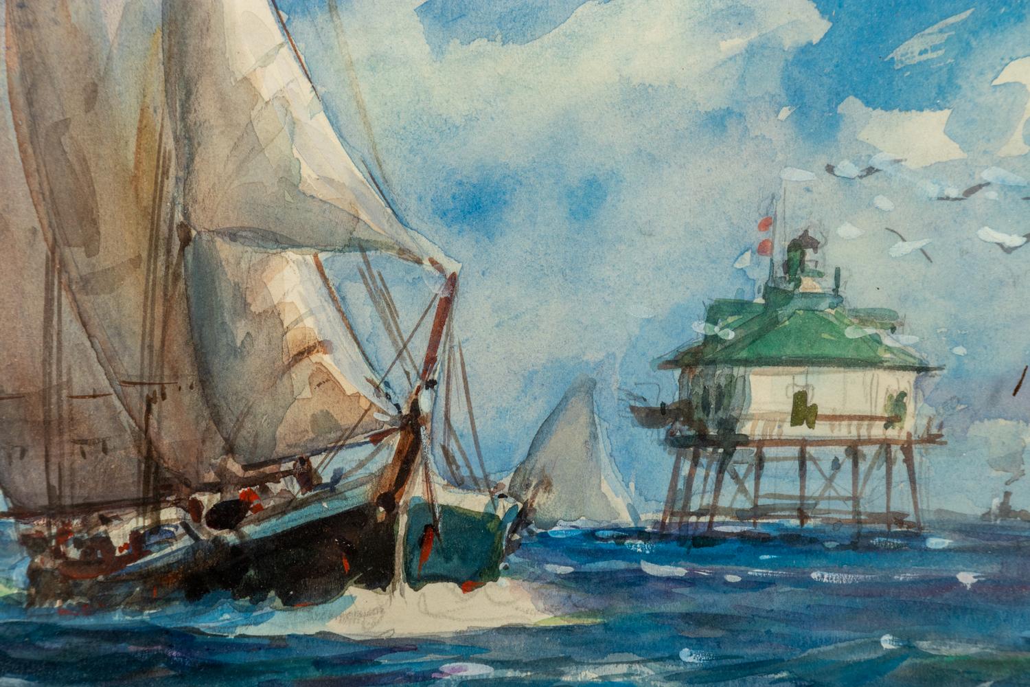 Sailing and Harbor Scenes (a group of three works)