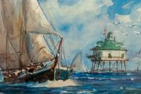 Sailing and Harbor Scenes (a group of three works)