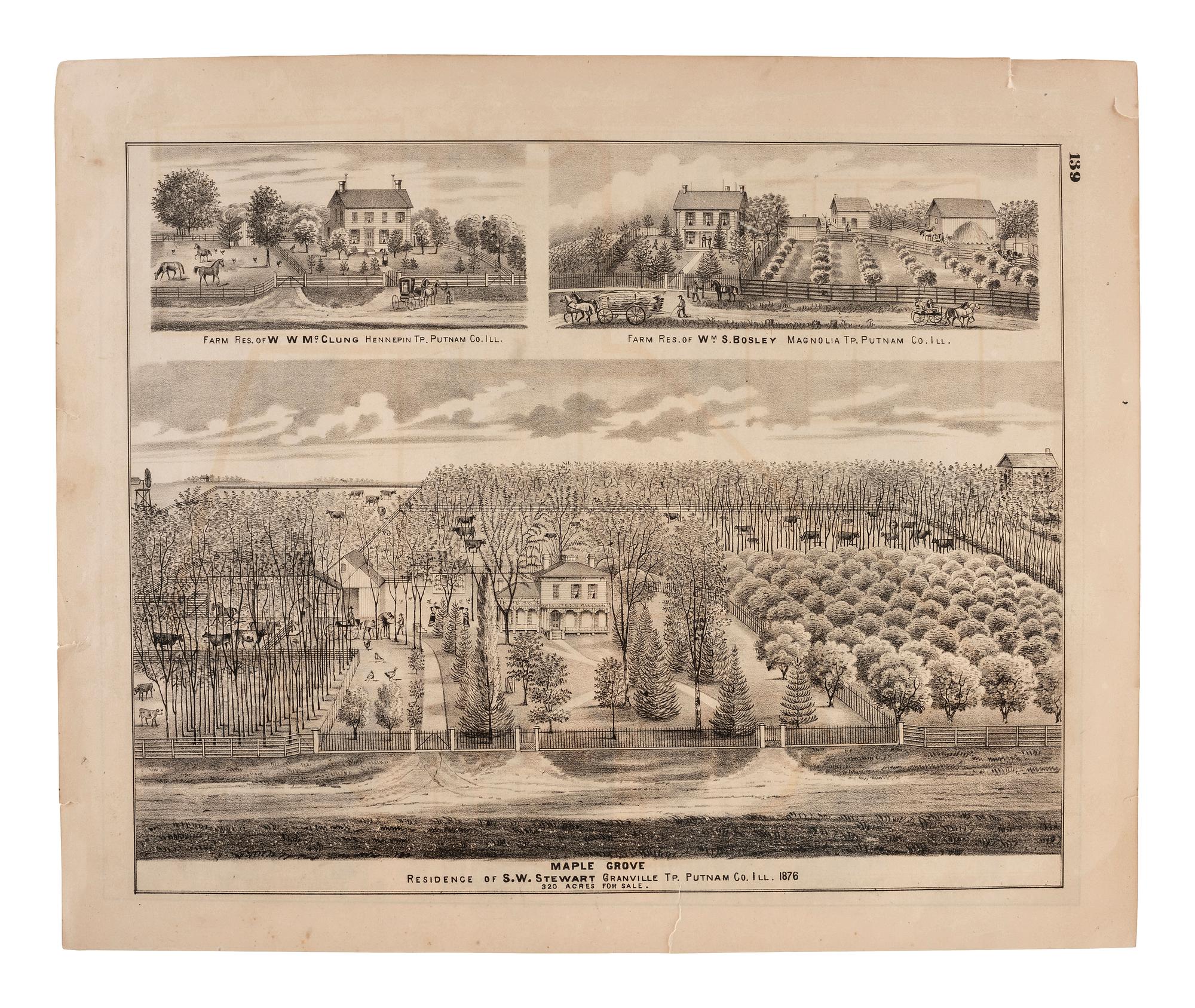 [CHICAGO]. A group of engravings and prints of Chicago and other areas of Illinois.