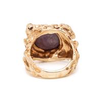 YELLOW GOLD AND STAR RUBY RING