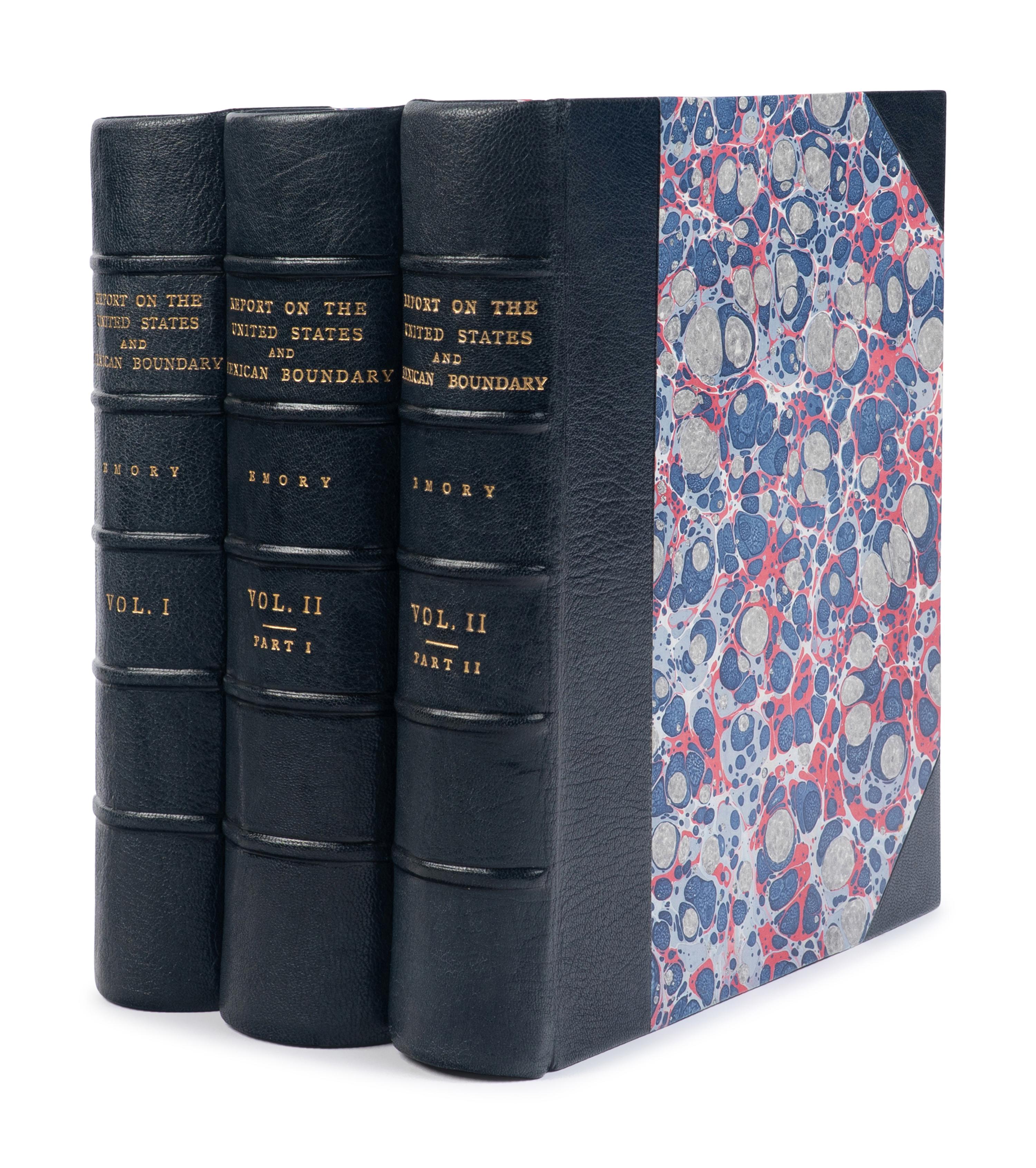 EMORY, William H. (1811-1887). Report on the United States and Mexican Boundary Survey, made under the direction of the Secretary of the Interior . Washington: Cornelius Wendell, 1857, 1859.
