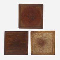 Three Chinese hardwood tall stands 香几三件 Late Qing to Republic period ?????