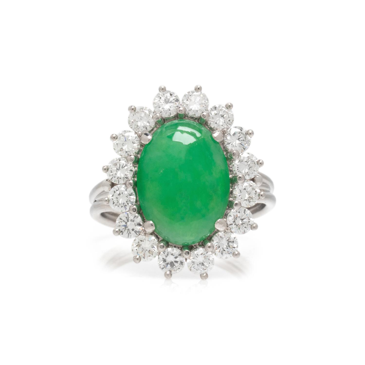 JADE AND DIAMOND RING
