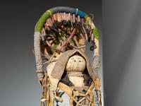 Umatilla Beaded Hide Doll Cradle