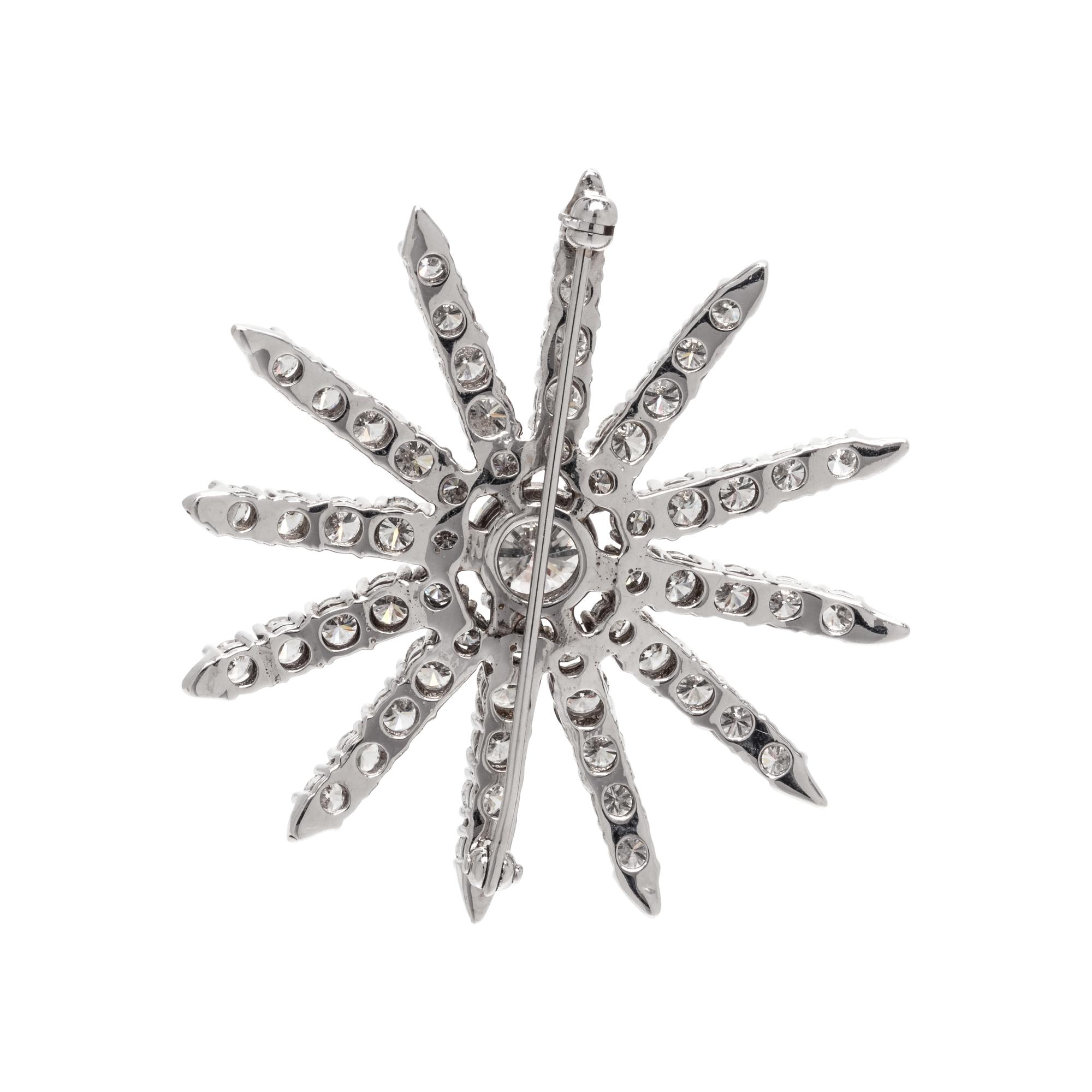 DIAMOND STARBURST BROOCH