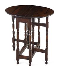 A Jacobean Turned Oak Gate-Leg Low Table