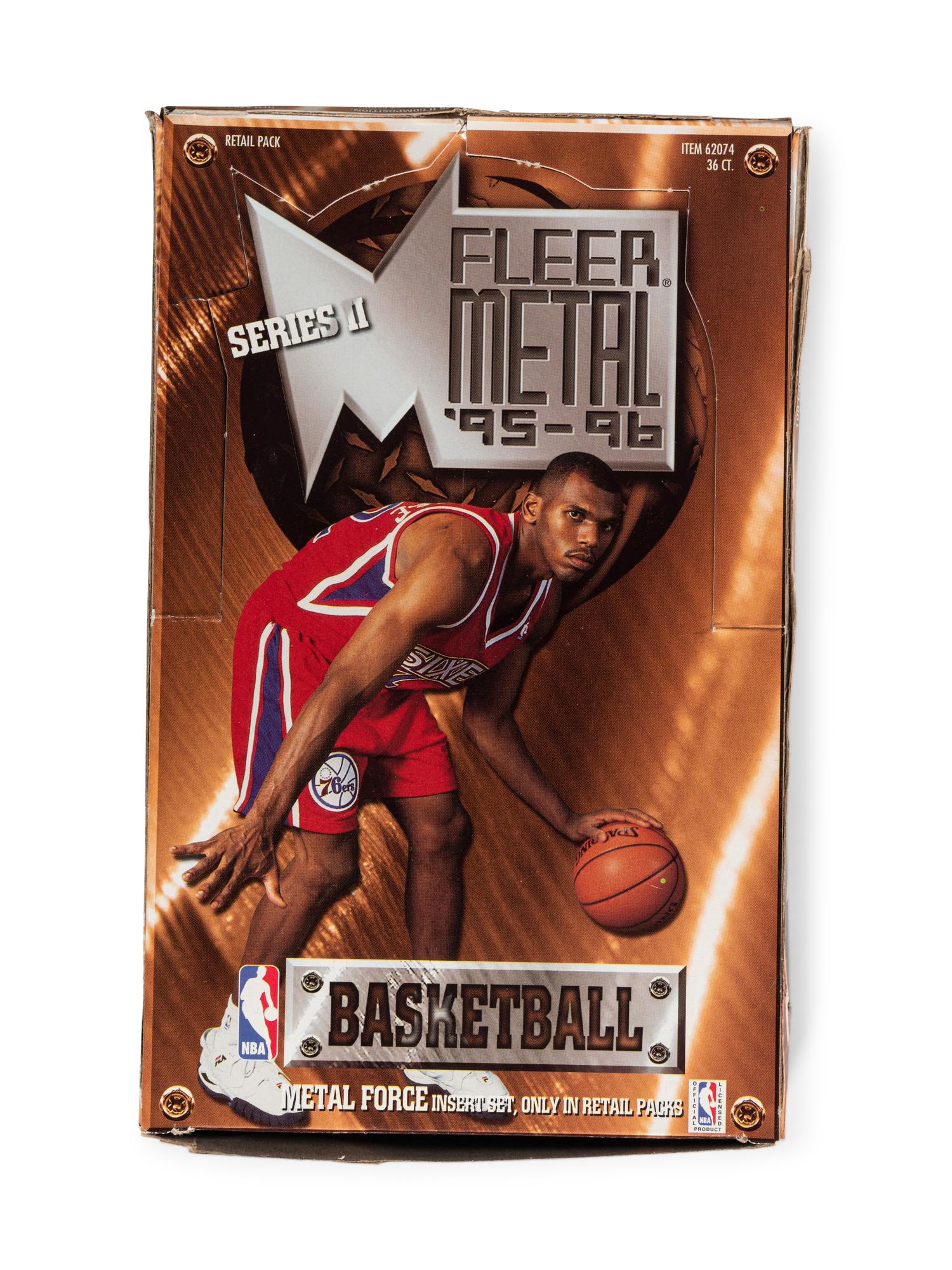 A Retail Box of 1995-96 Fleer Metal Series 2 Basketball Cards