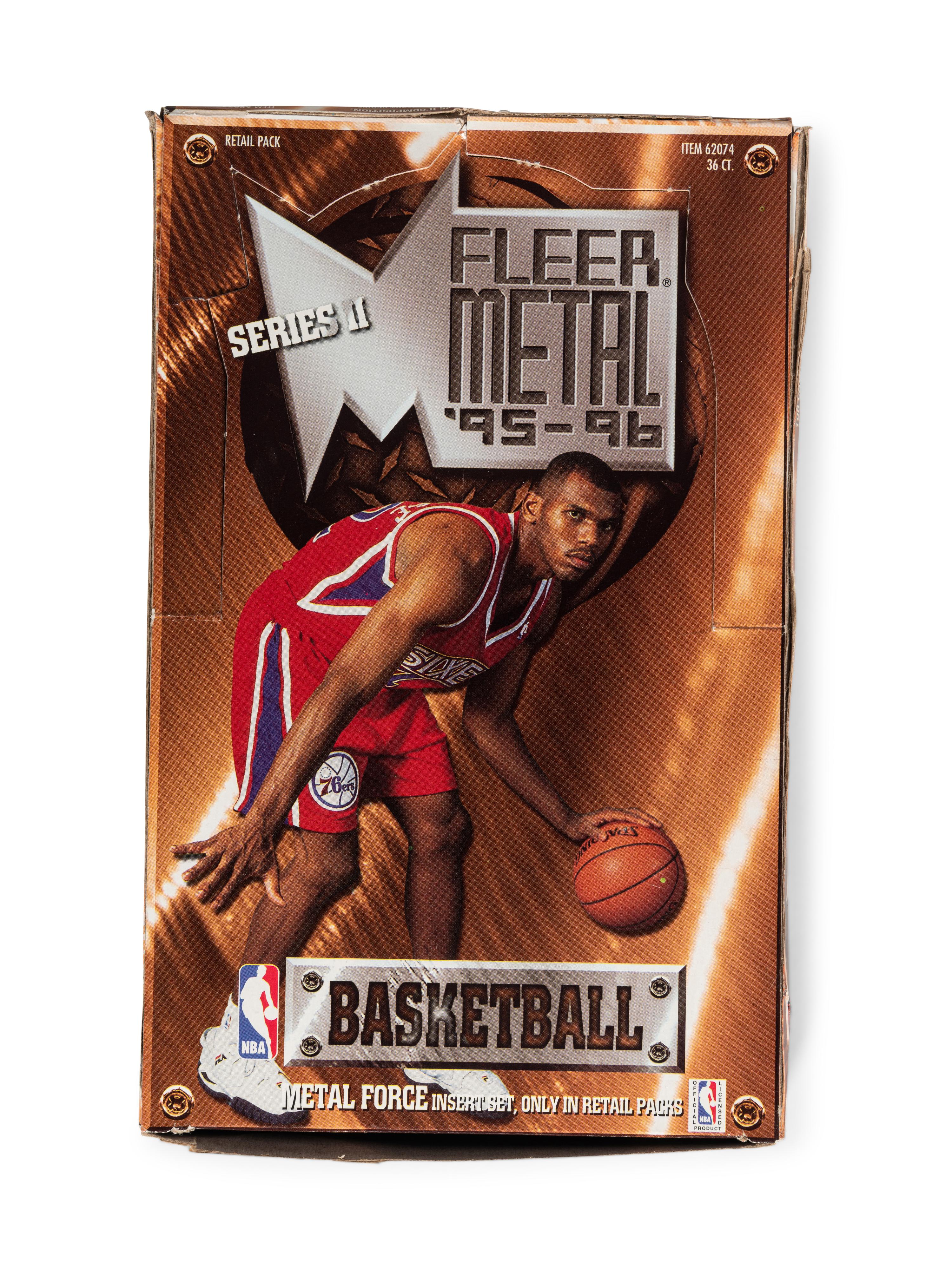 A Retail Box of 1995-96 Fleer Metal Series 2 Basketball Cards
