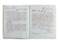 [TRANSPORTATION] -- [SHIPPING]. Letter press copy book featuring discussion of early Great Lakes shipping and commerce within the 1847 business correspondence of Detroit shipbuilder, merchant, and vessel owner Elon W. Hudson (1818-1901).