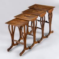 Set of Four Inlaid Nesting Tables