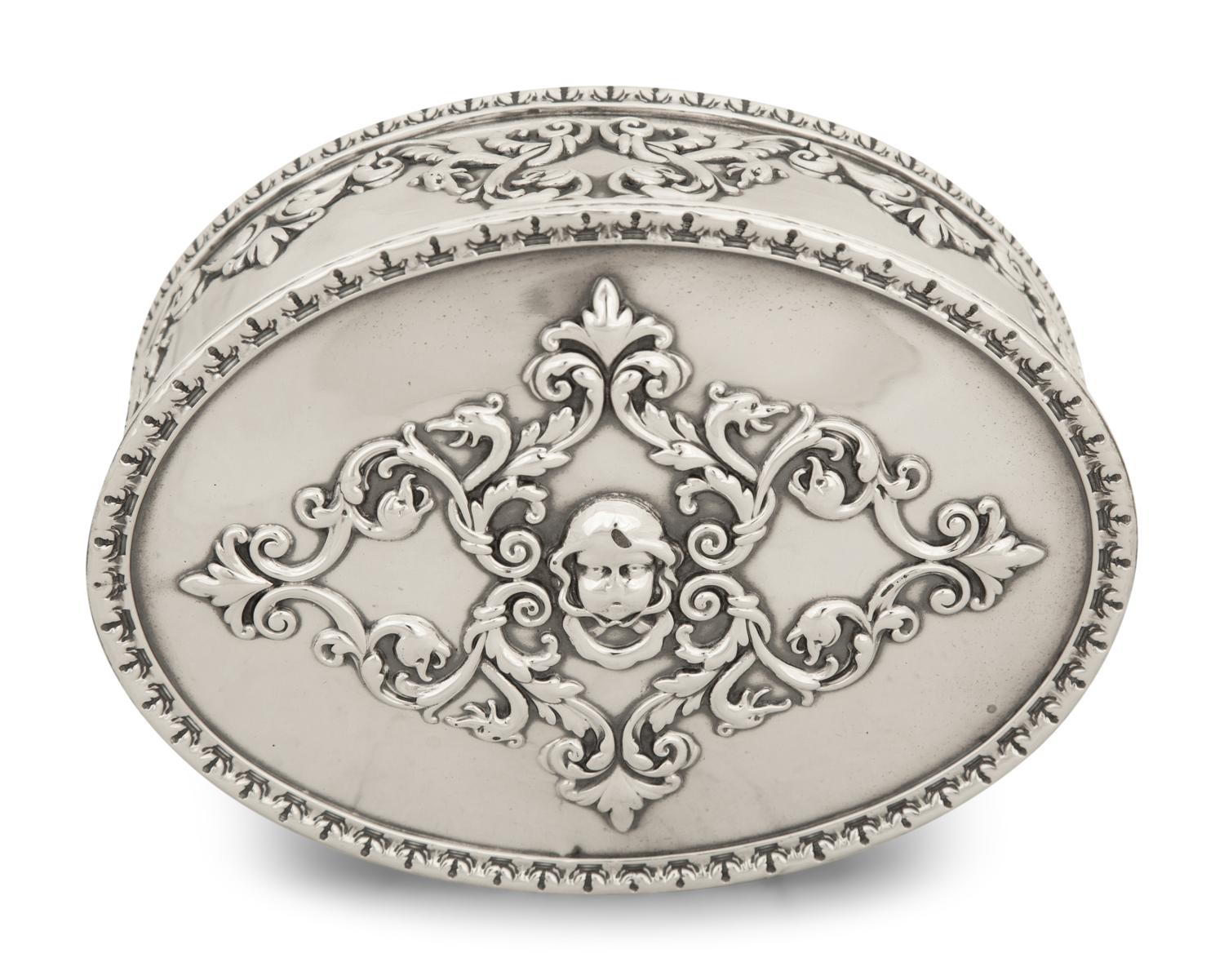 An American Silver Hinged Covered Box