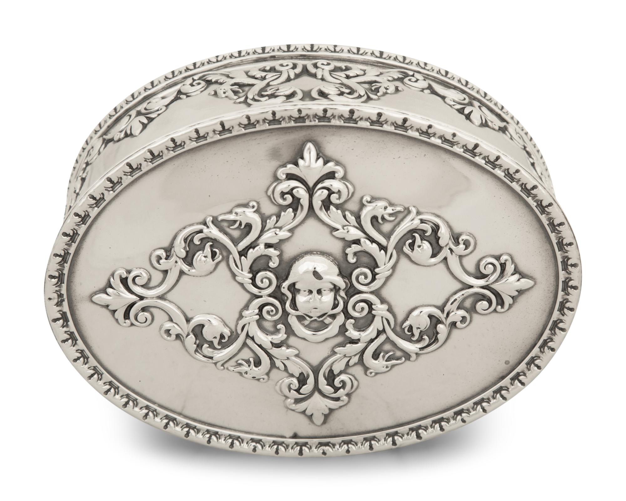 An American Silver Hinged Covered Box