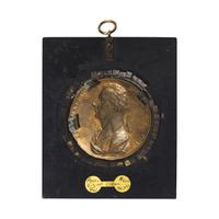 English School 18th / 19th Century, A Brass Medallion of William Pitt the Younger (English, 1759-1806)