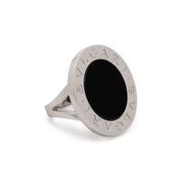 BULGARI, ONYX AND WHITE GOLD RING