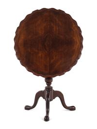 A Queen Anne Style Walnut Tilt-Top Tea Table
