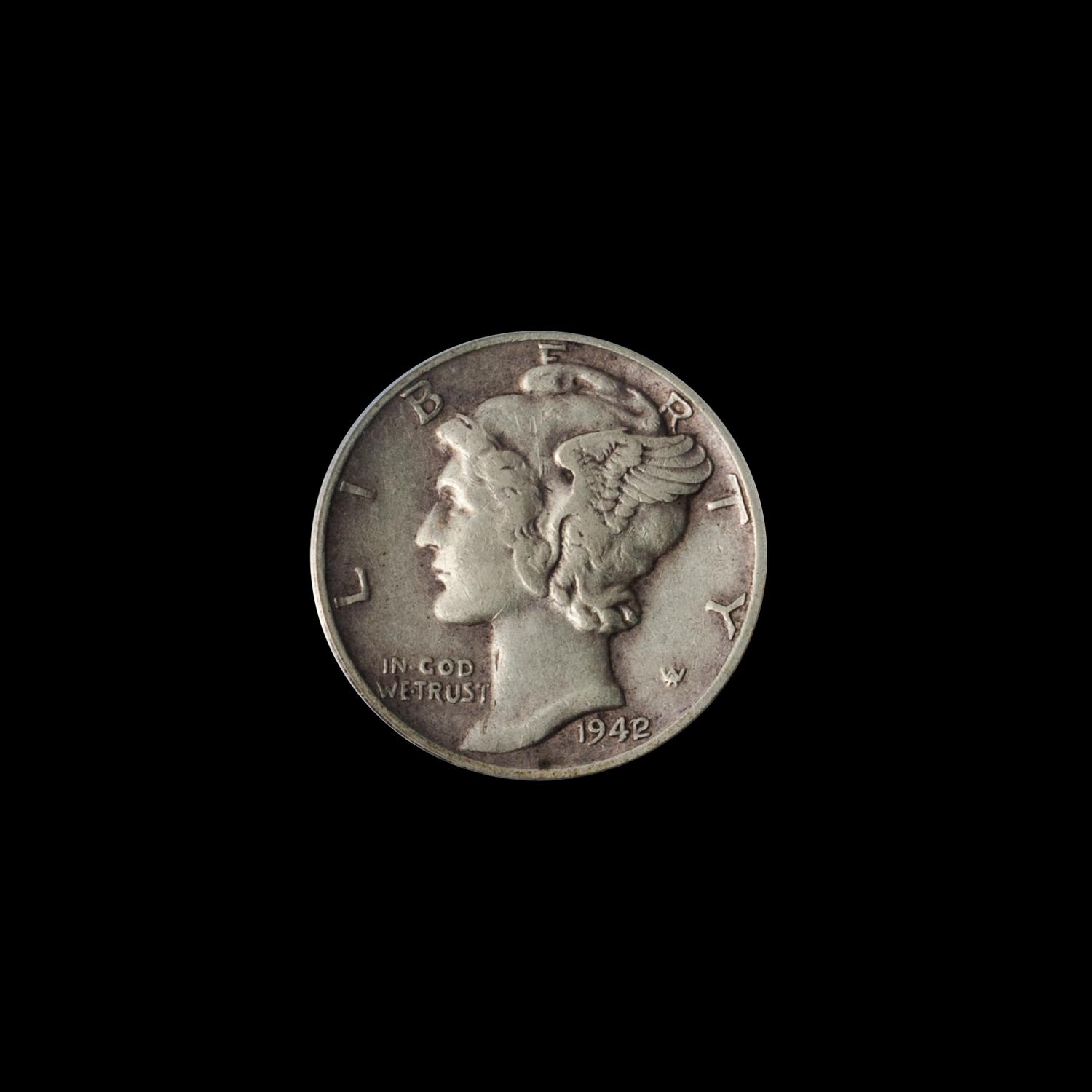A United States 1942/1 Mercury 10c Coin