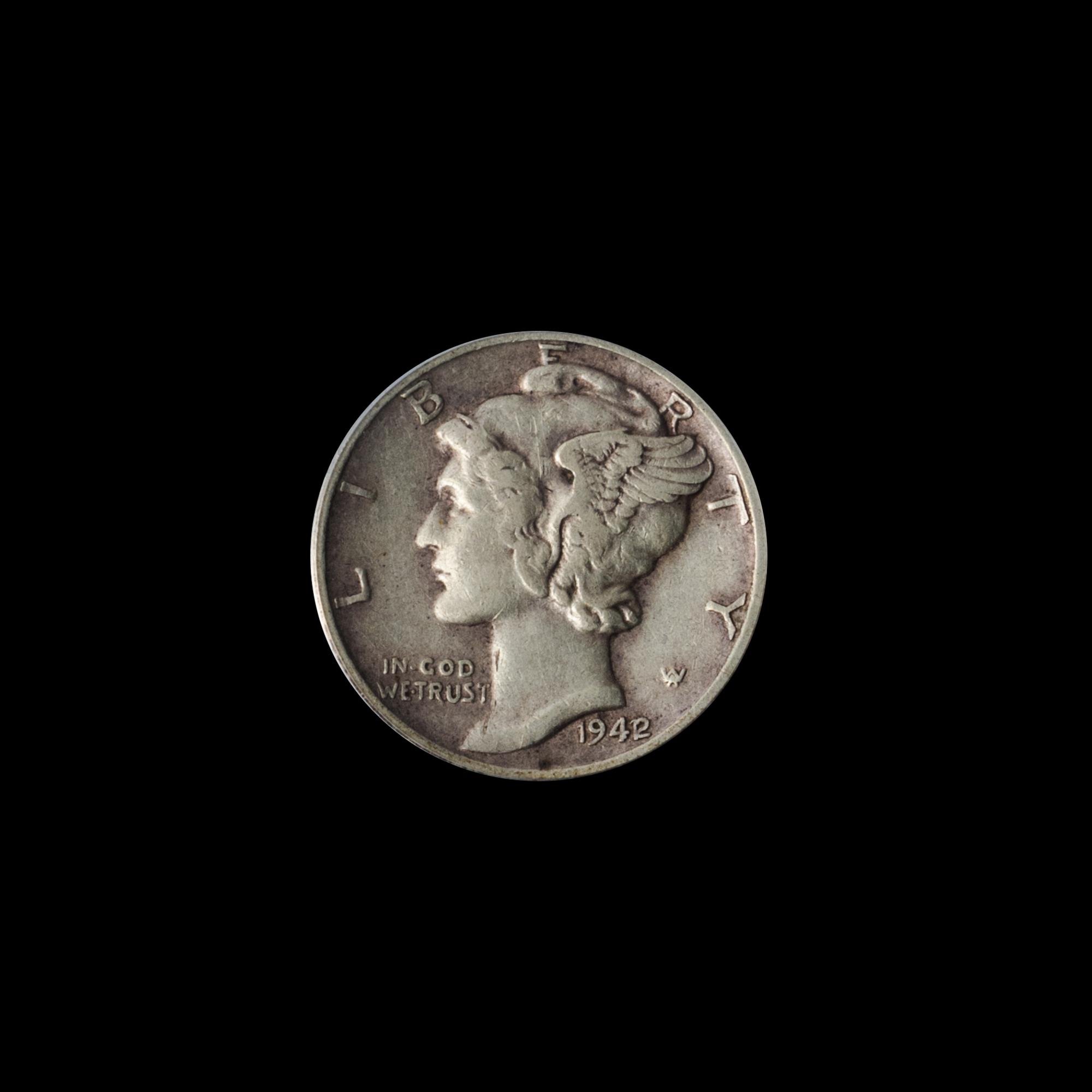 A United States 1942/1 Mercury 10c Coin