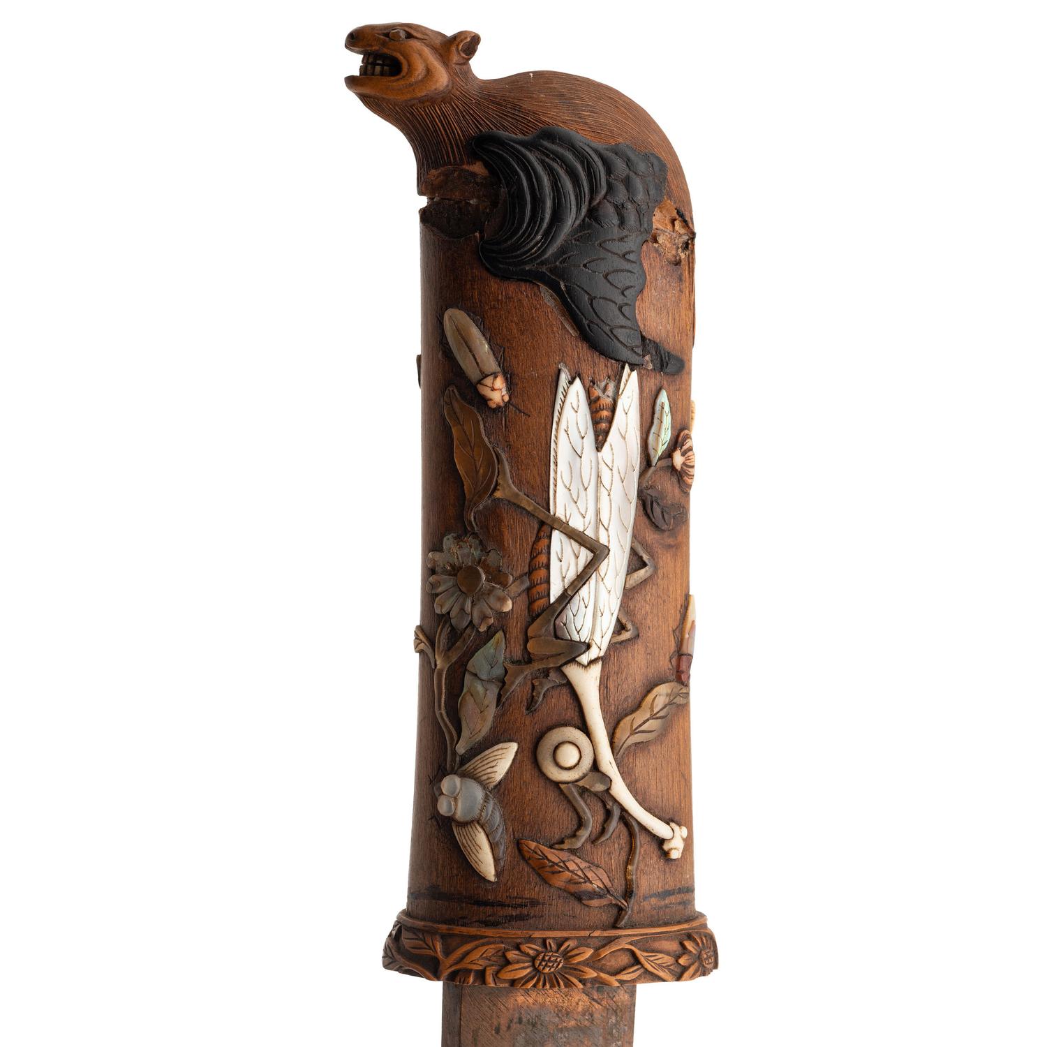Shibayama Inlaid Wood Tanto Koshirae