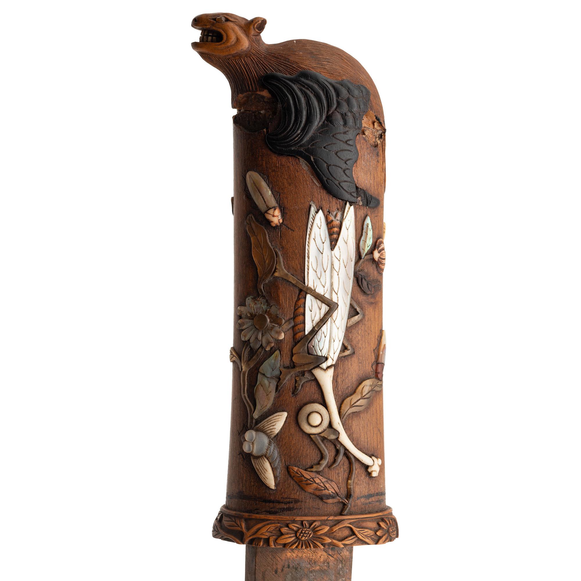 Shibayama Inlaid Wood Tanto Koshirae