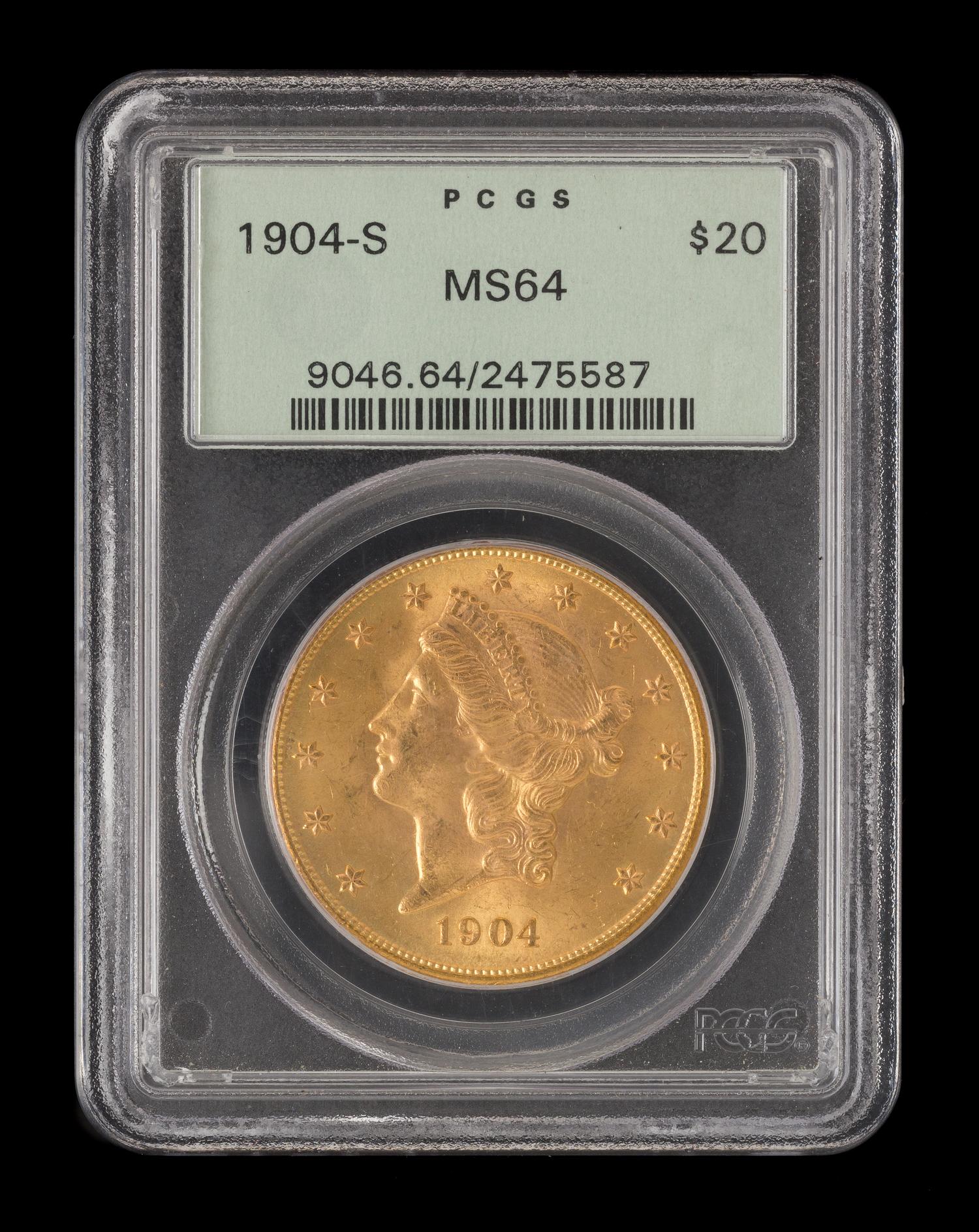 A United States 1904-S Liberty Head $20 Gold Coin