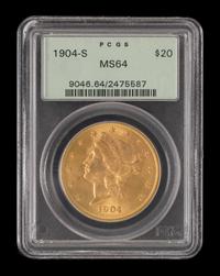 A United States 1904-S Liberty Head $20 Gold Coin