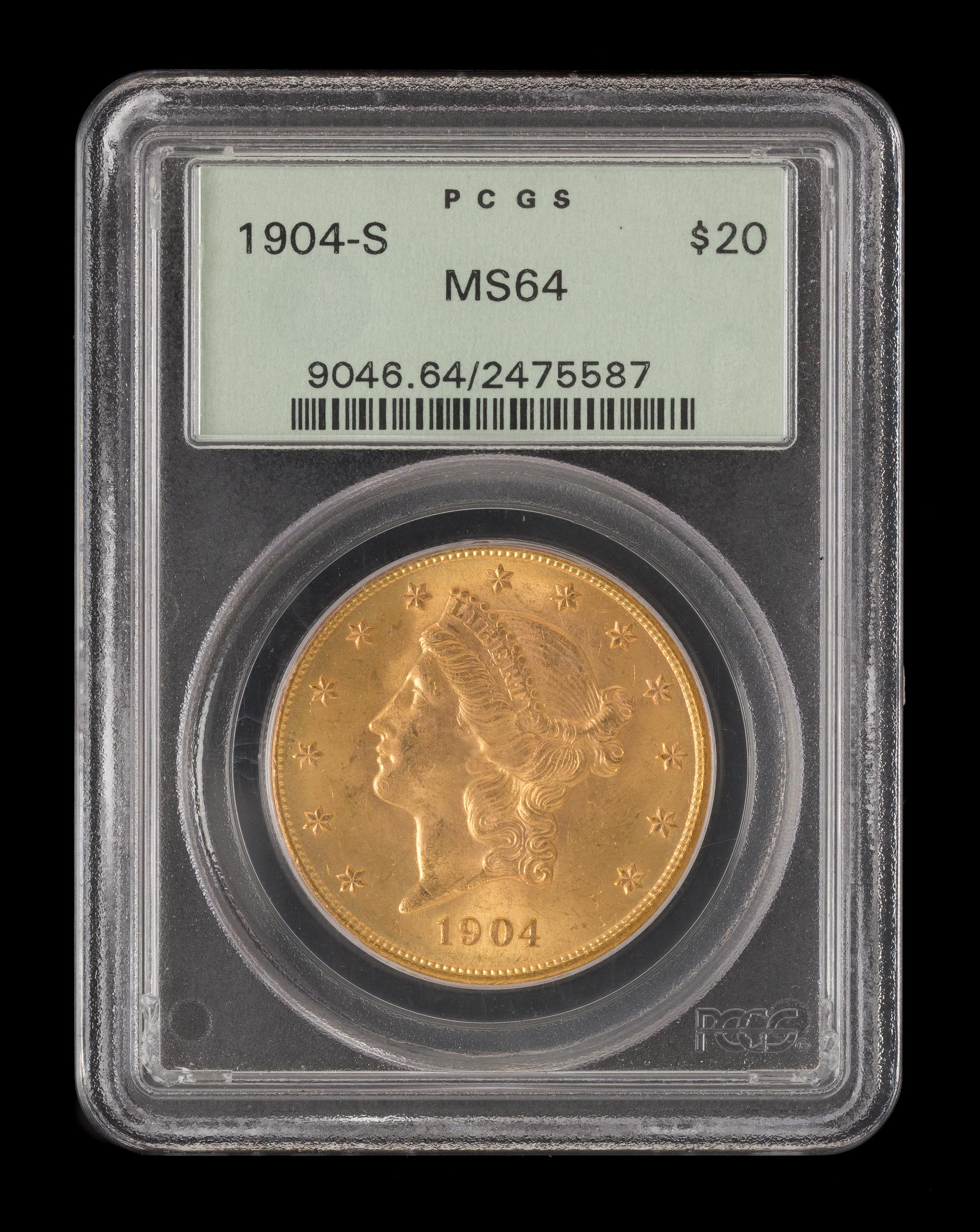A United States 1904-S Liberty Head $20 Gold Coin