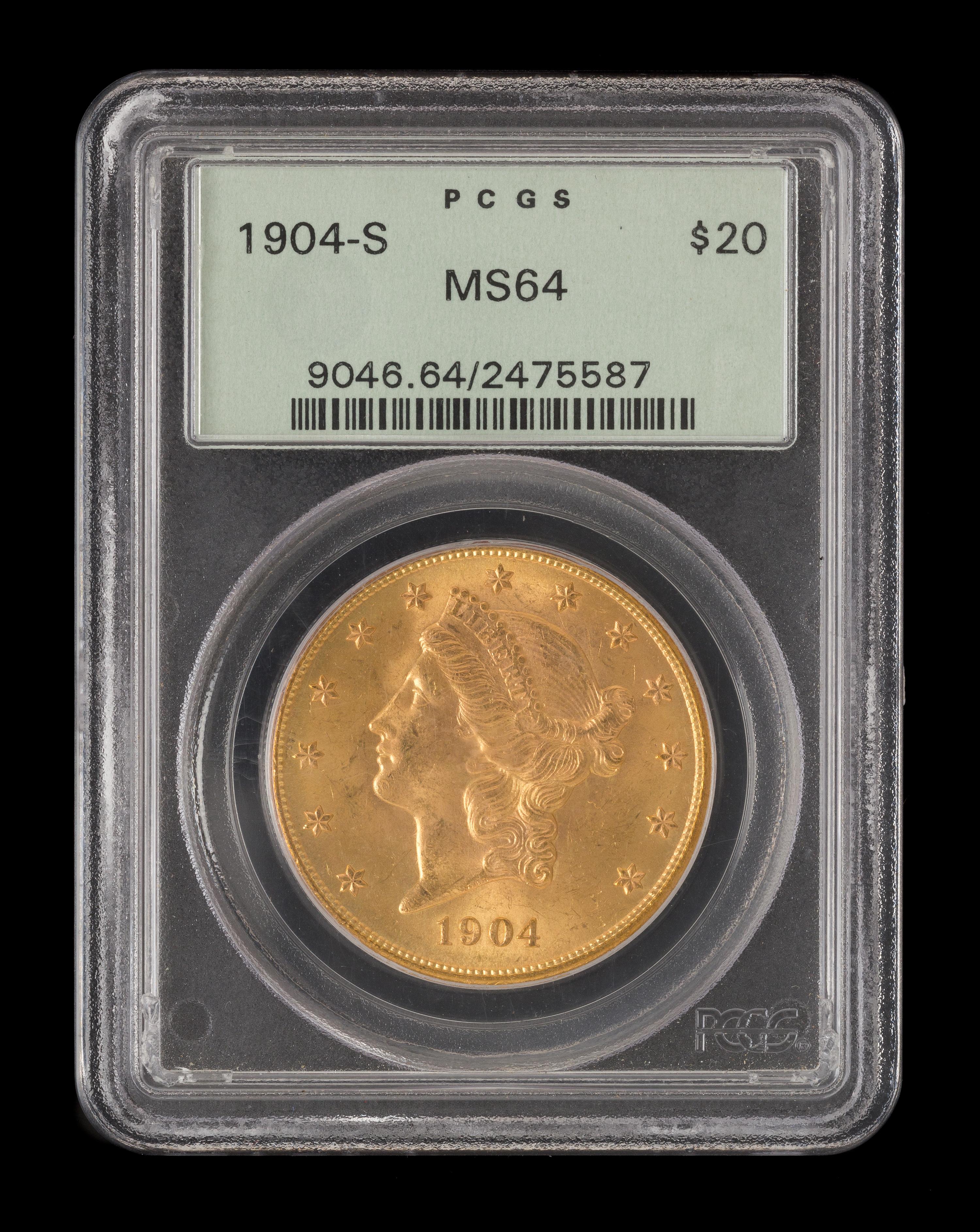 A United States 1904-S Liberty Head $20 Gold Coin