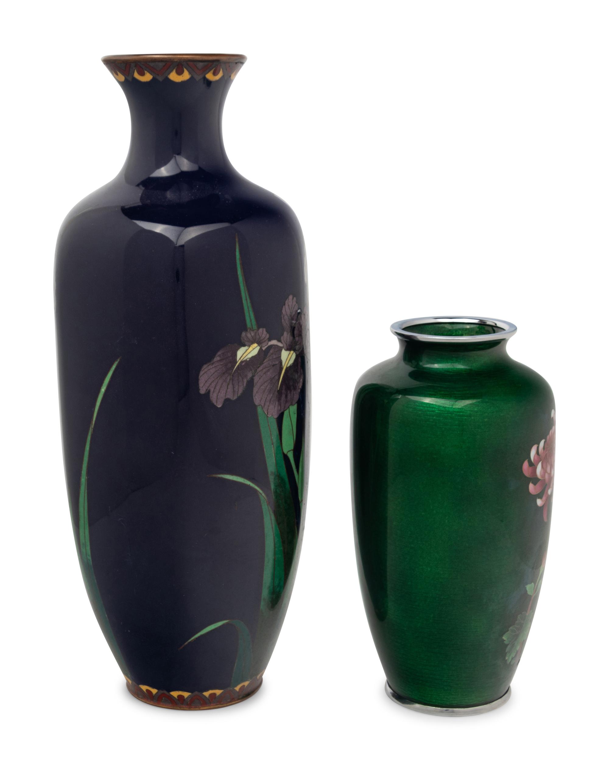 Two Japanese Cloisonné Vases
