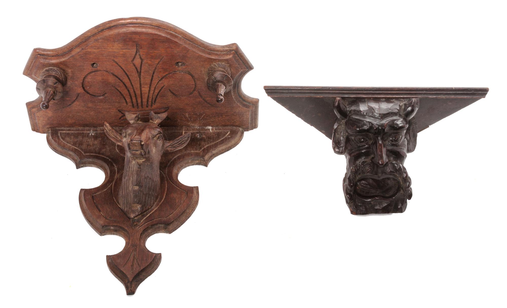 A Black Forest Carved Bracket Width 12 1/4 inches.