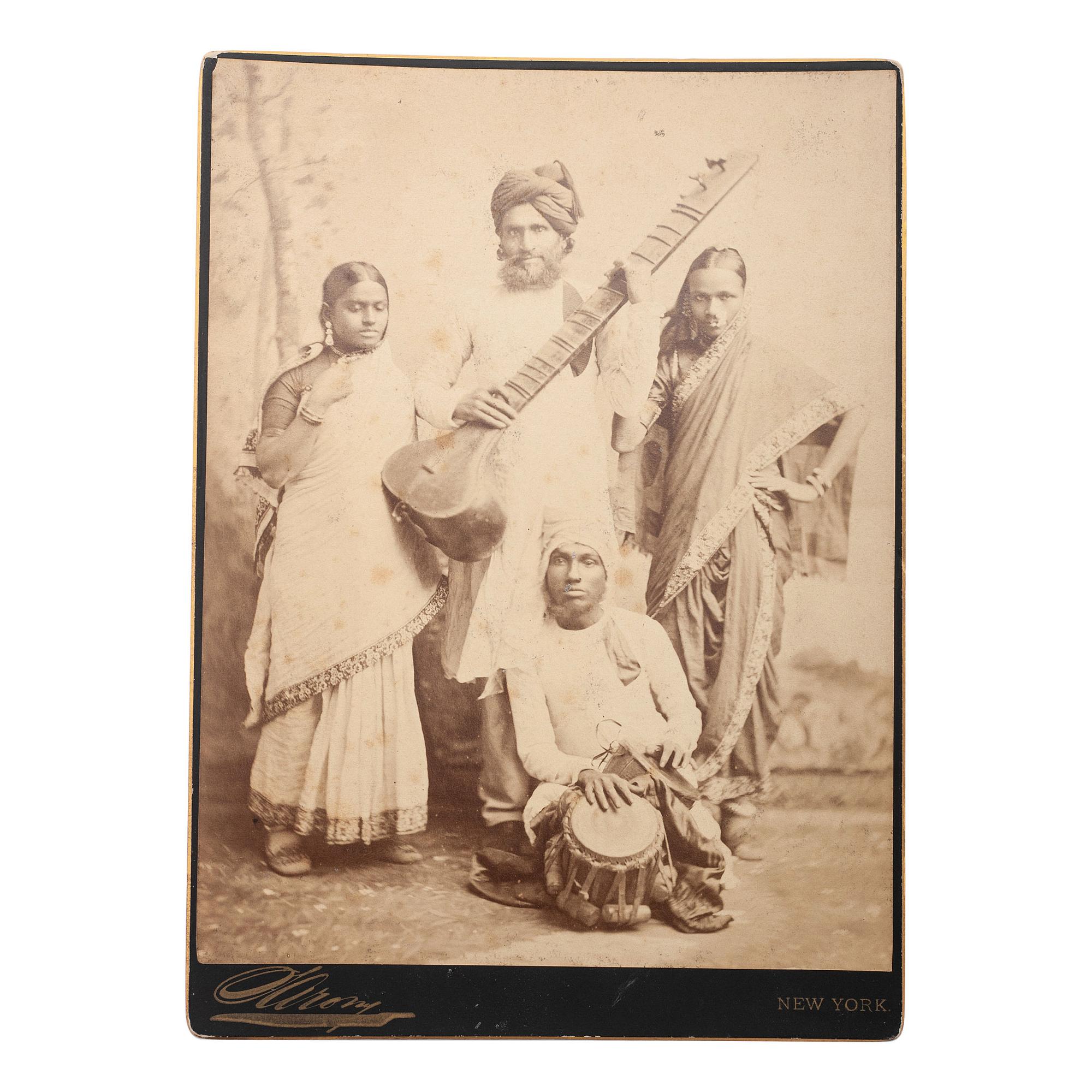 [EARLY PHOTOGRAPHY - MUSIC & CULTURE]. A collection of 50+ images featuring foreign and domestic travel scenes and foreign subjects with musical instruments, including: