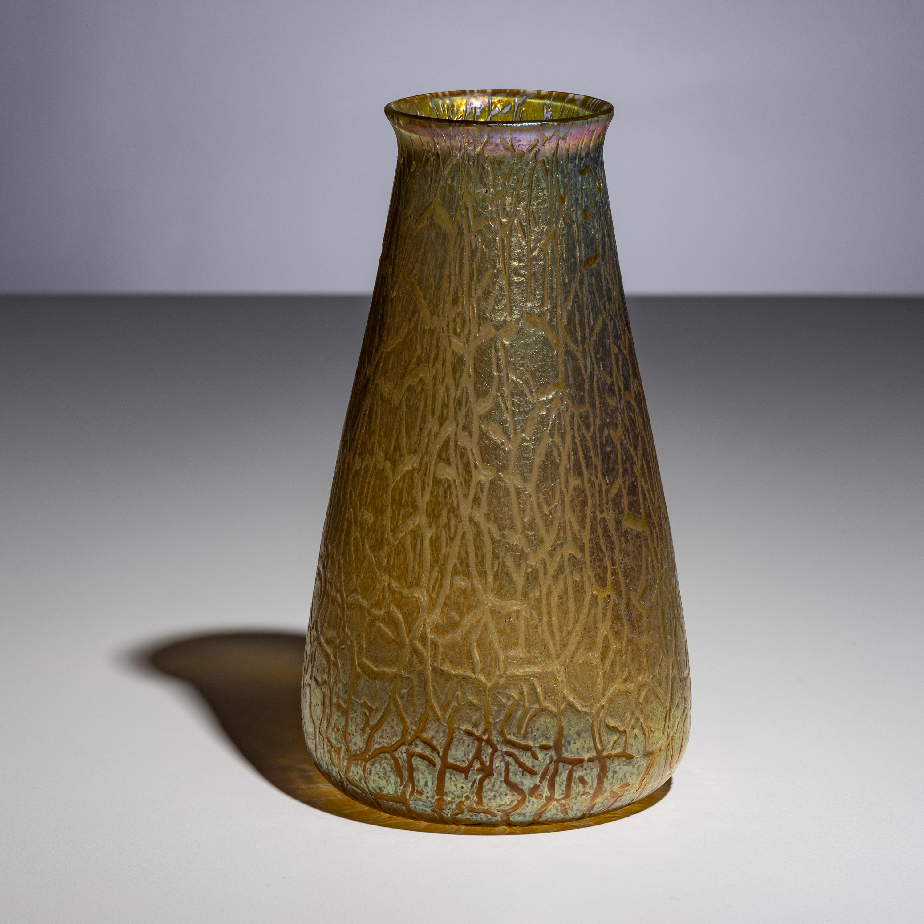 Loetz Glass (Austrian, founded 1840) — Candia Mimosa Vase, c. 1907 PN 5866