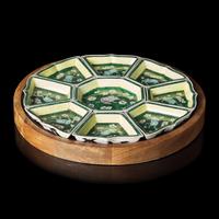 A Chinese Famille Verte Sweetmeat Set, Kangxi Period 清康熙 五彩天馬圖攢盤