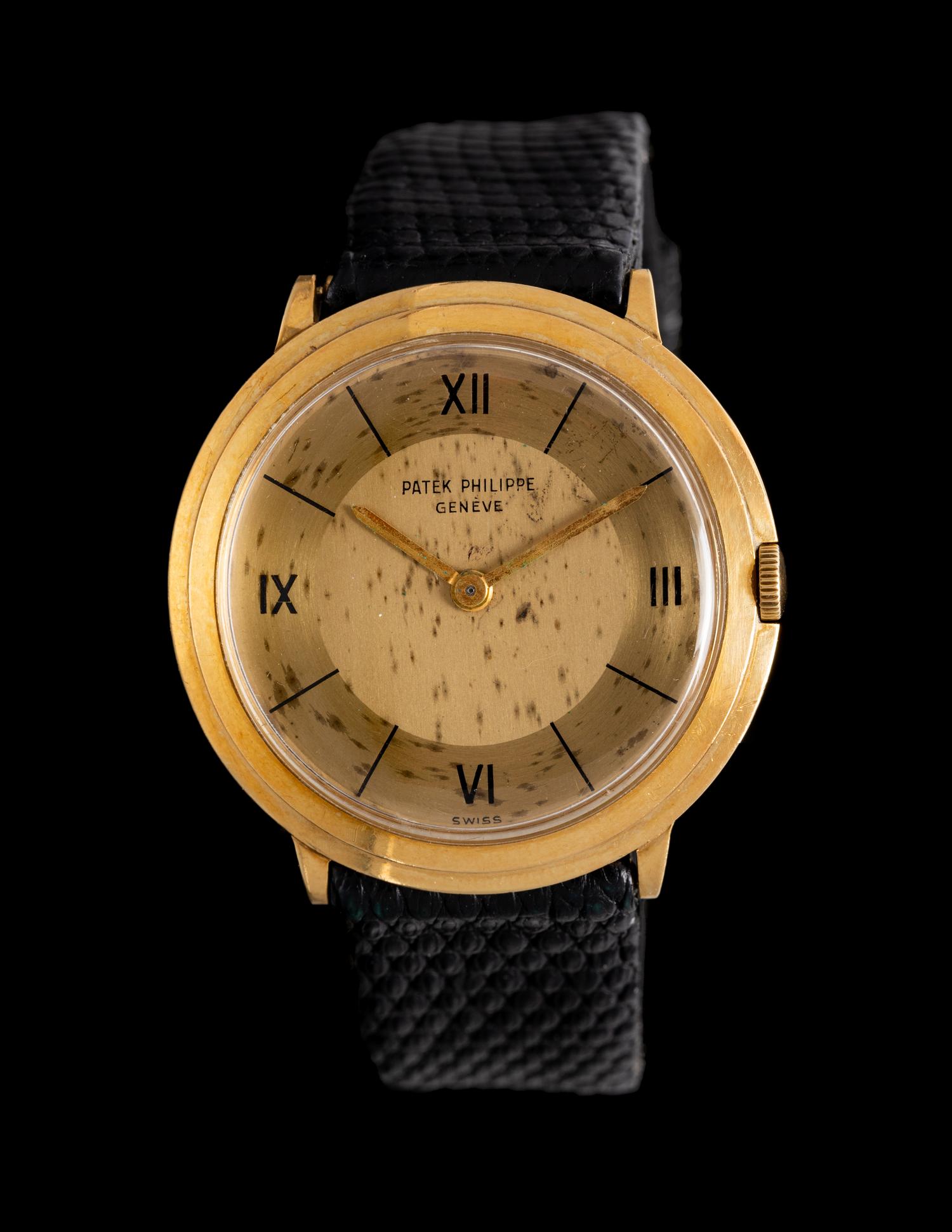 PATEK PHILIPPE, REF. 2501 18K YELLOW GOLD 'DISCO VOLANTE' WATCH