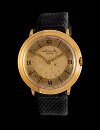 PATEK PHILIPPE, REF. 2501 18K YELLOW GOLD 'DISCO VOLANTE' WATCH