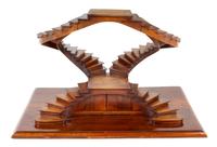 An English Mahogany Twin Staircase Model Height 14 3/4 x width 24 x depth 14 5/8 inches. — LATE 19TH CENTURY
