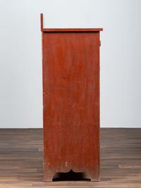 A Country Grain-Painted Poplar Two-Drawer Jelly Cupboard